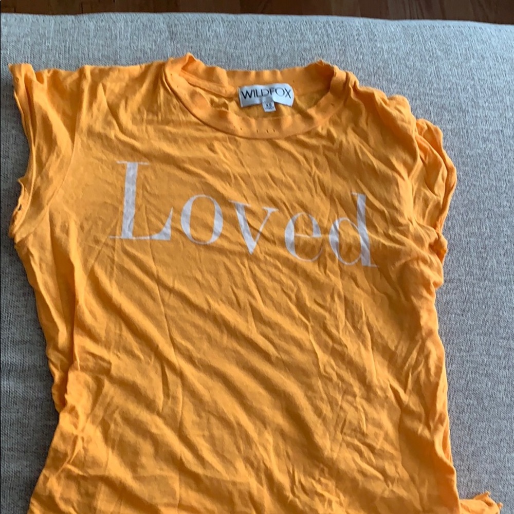 Wildfox orange “loved” tshirt